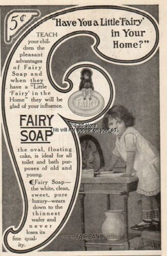 1914 Fairy Soap N.K. Fairbank Company Vintage Bathroom Bath Décor Print Ad