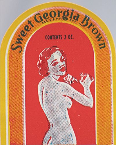 Vintage Sweet Georgia Brown Skin Perfume Advertising Label