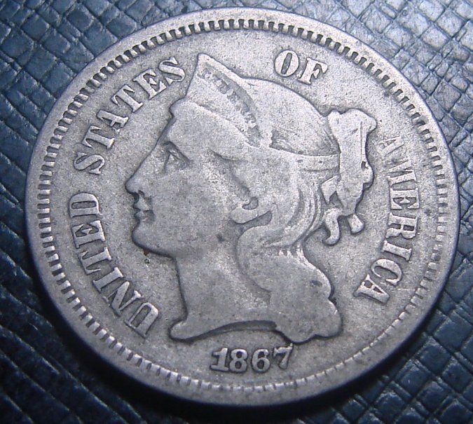 (#2294) - 1867 3 Cent Nickel