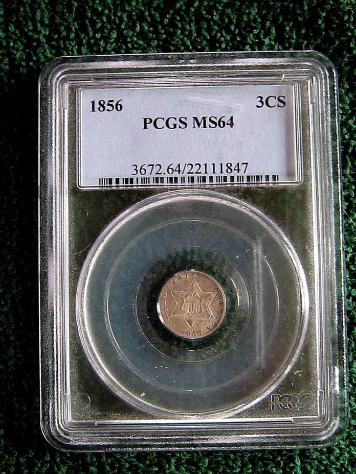 1856 3 cent silver .... PCGS 64....Rare Grade...Below PCGS Book Value