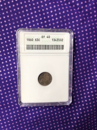 1860 Silver 3 Cents- Type 3