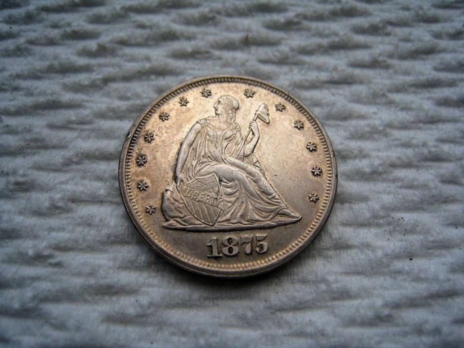1875 Twenty Cent Piece......EF/AU....
