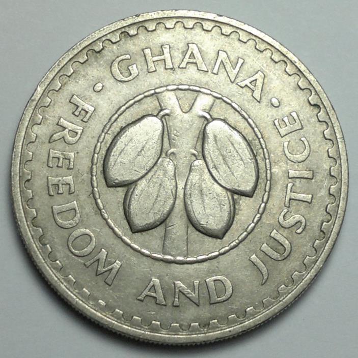 1967 Ghana 20 pesewas coin