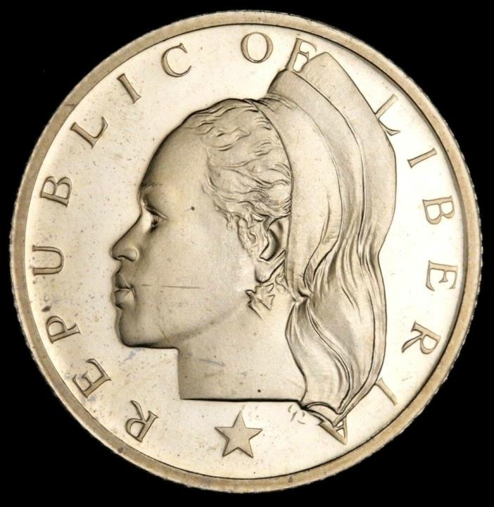 1973 Liberia 25 Cents Proof Coin