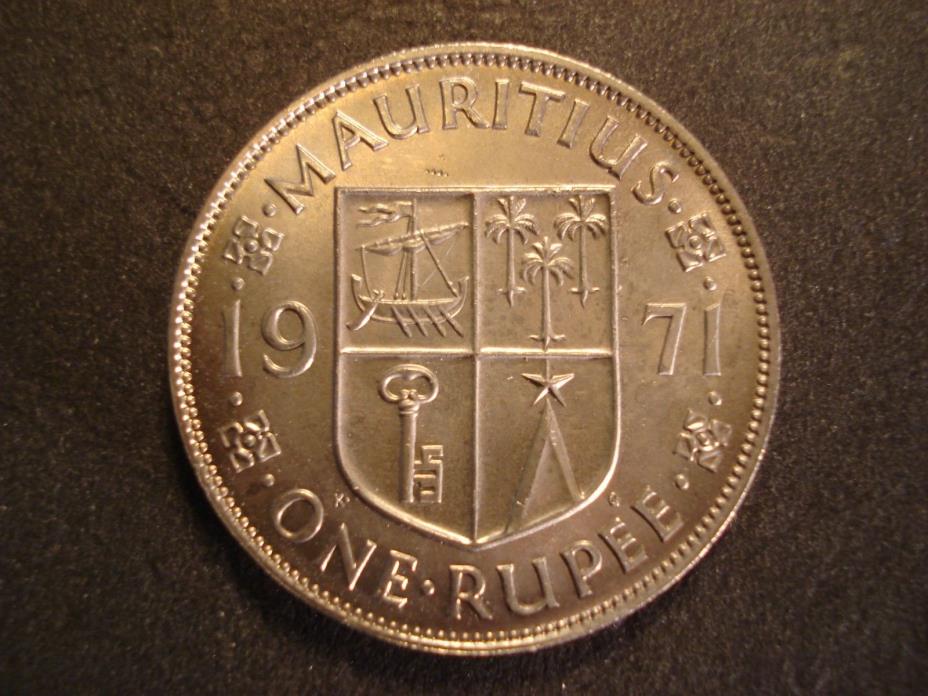 1971 Mauritius Rupee  Brilliant Uncirculated