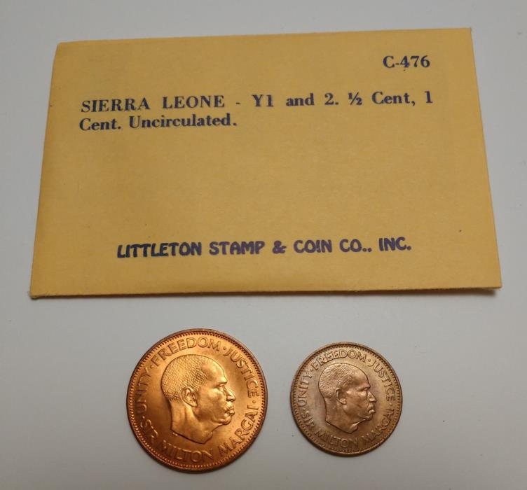 Vintage Coins Serra Leone 1964: Littleton Stamp & Coin Co