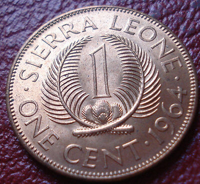 1964 SIERRA LEONE 1 CENT IN UNCIRCULATED CONDITION