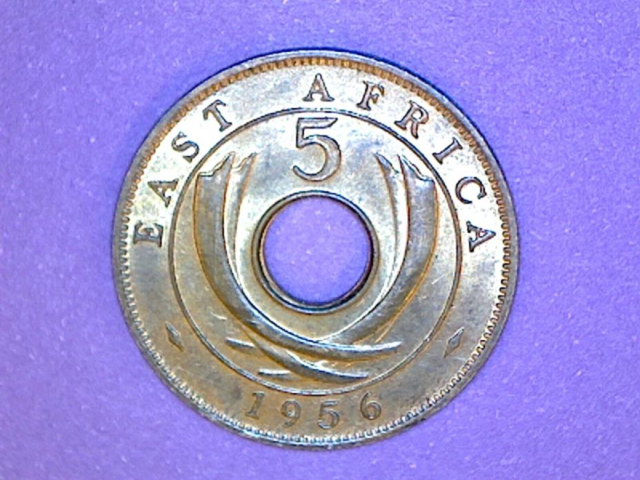 East Africa - 5 Cents - 1956 H - KM# 37