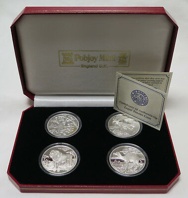 2006 $10 Sierra Leone Animals of Africa 925 Silver Proof 4-Coin Set