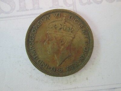 1938 ONE 1 SHILLING! Vintage SOUTH AFRICA coin: GEORGE VI nickel brass     IS424