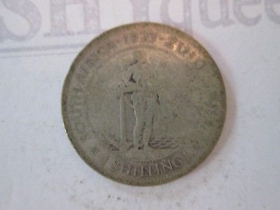 1923 ONE 1 SHILLING! Vintage SOUTH AFRICA coin: GEORGE V silver           IS418