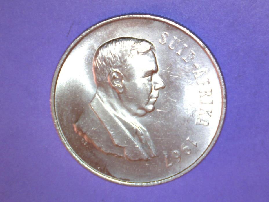 South Africa - Rand - 1967 - KM# 72.1 - 0.800 Silver - One Year Type