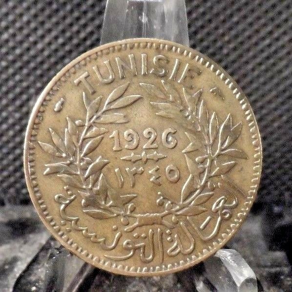 CIRCULATED 1926 2 FRANCS TUNISIAN COIN (62218)1