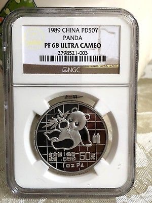 China 1989 50 Yuan 1 oz Palladium Proof Panda - NGC PF68UC CNo. 2798521-003