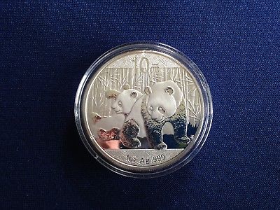 2010 China Silver Panda 10 Yuan Mirror Gem BU One Ounce  E5943