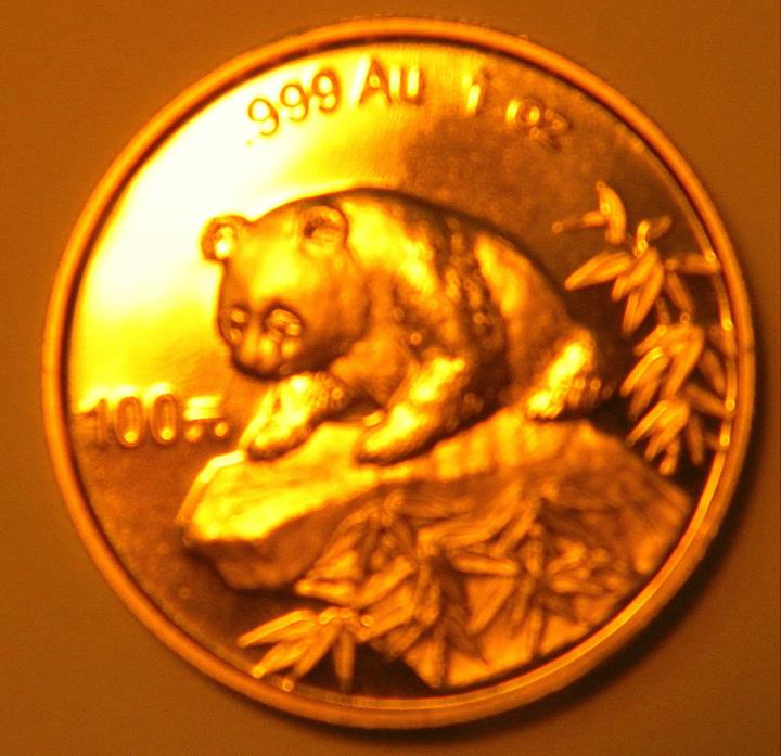 1999 China 100 Yuan 1 Troy Oz 999 Gold Panda Coin Small Date @RARE@