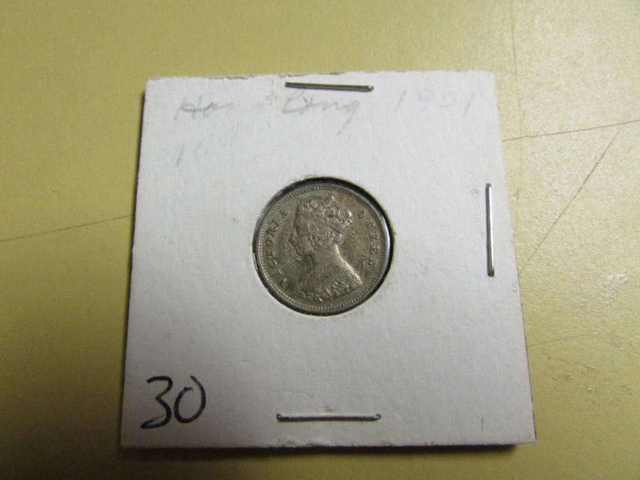 1901 Hong Kong 10 Cents ..80 Silver
