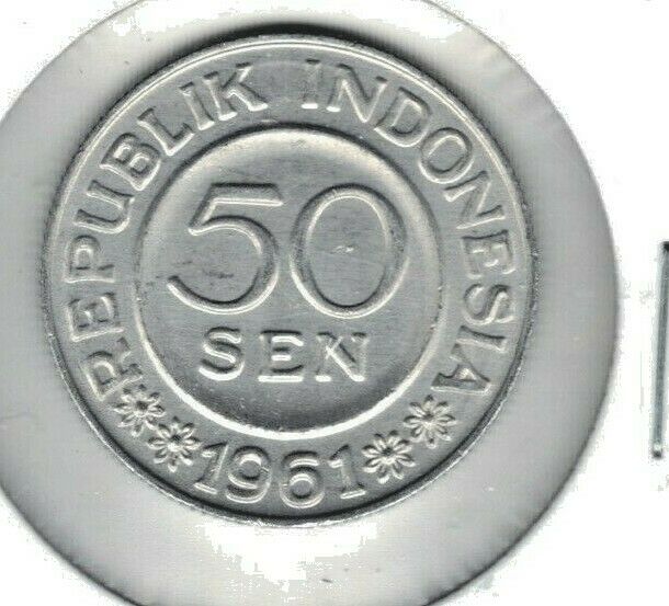 INDONESIA 1961 FIFTY SEN COIN