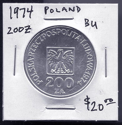 POLAND - SILVER 200 ZLOTYCH, 1974 - 30TH ANNIVERSARY POLISH PEOPLE'S REPUBLIC