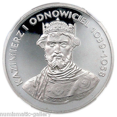 POLAND 200 Zlotych 1980-MW Silver NGC PF65 Duke Kazimierz I Rochester Collection