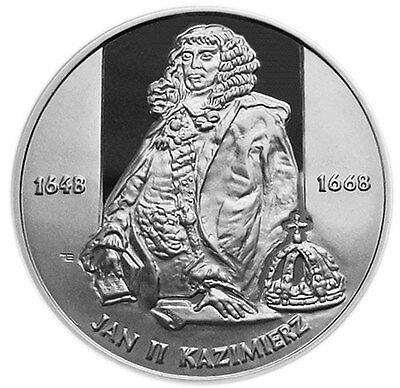 POLAND 10 ZLOTYCH 2000 Silver PF JAN II KAZIMIERZ I TYPE1