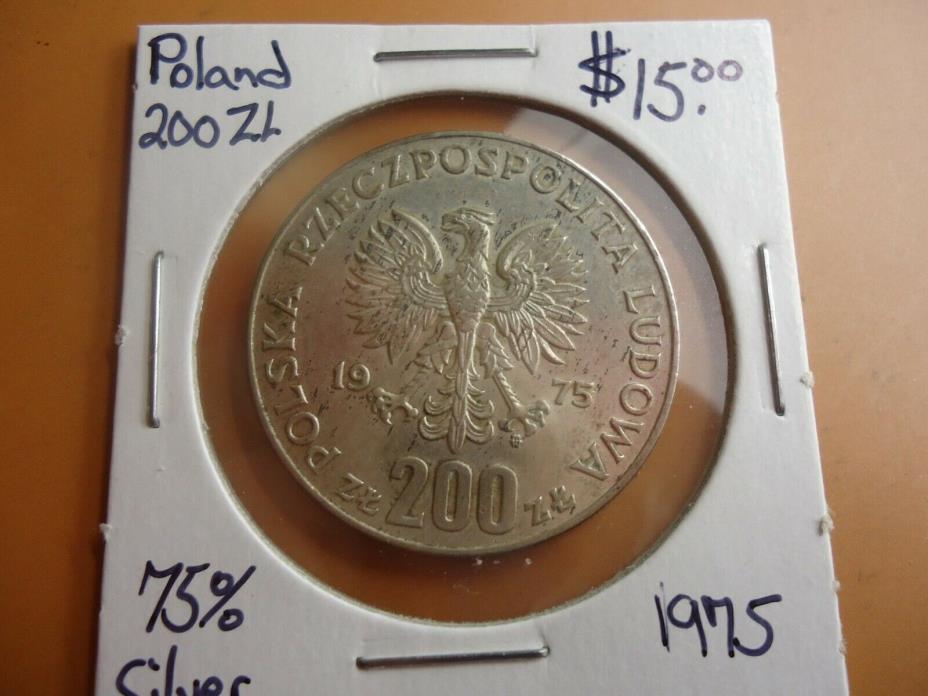 1975 POLAND 200 Zlotych MW - Silver - Victory Over Fascism  # 2687