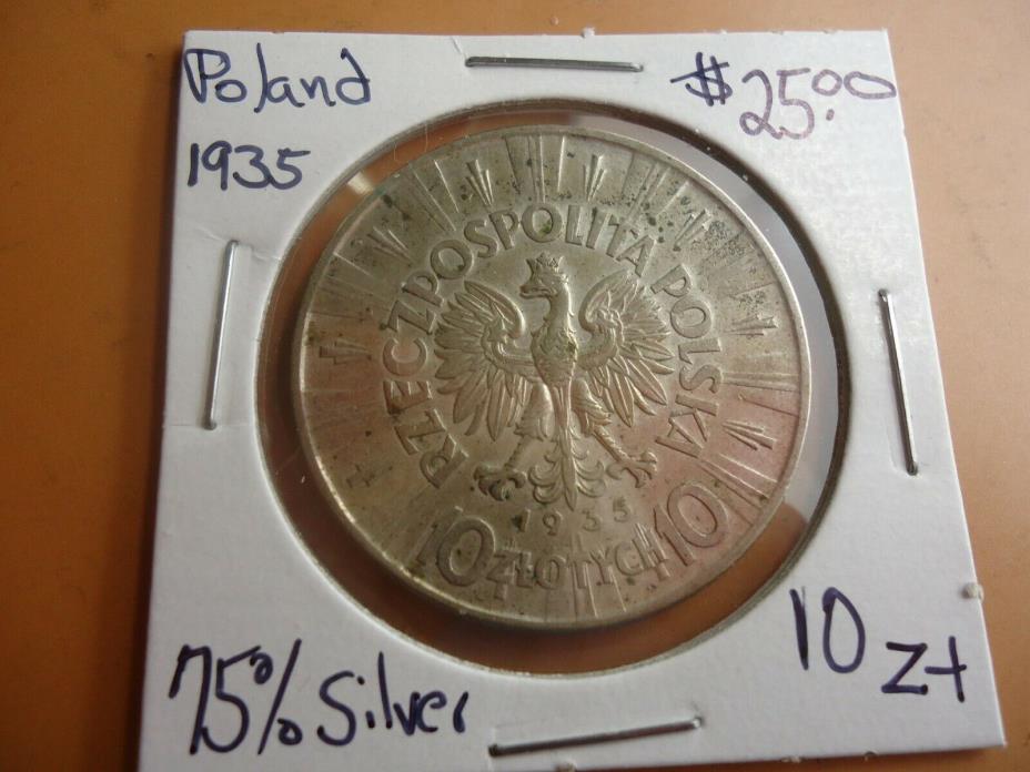 1935  POLAND 10 ZLOTYCH SILVER COIN # 2686
