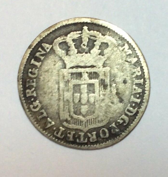 1794-1798 PORTUGAL AZORES 75 REIS SILVER COIN CIRCULATED SCARCE