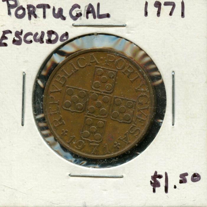 1971 PORTUGAL 1 ESCUDO COIN FA385
