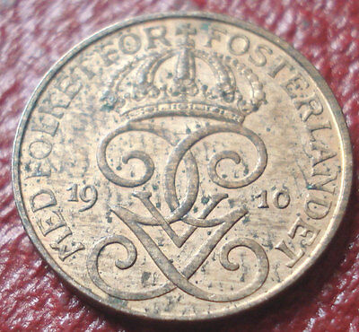 1910 SWEDEN 1 ORE IN UNCIRCULATED CONDITION