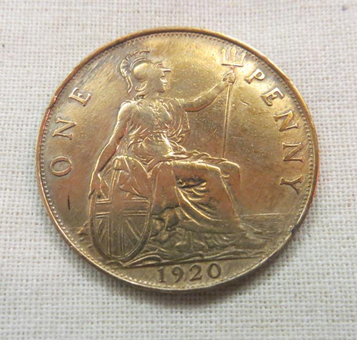 Antique 1920 United Kingdom One Penny