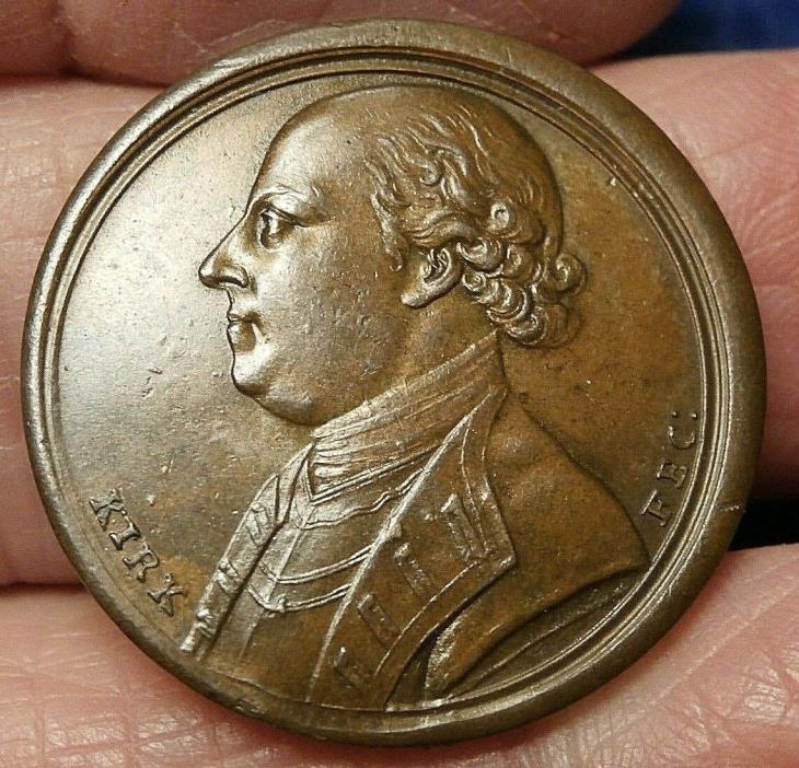 1774 SENTIMENTAL TOKEN MARQUIS OF GRANBY by KIRK AU++ S-228
