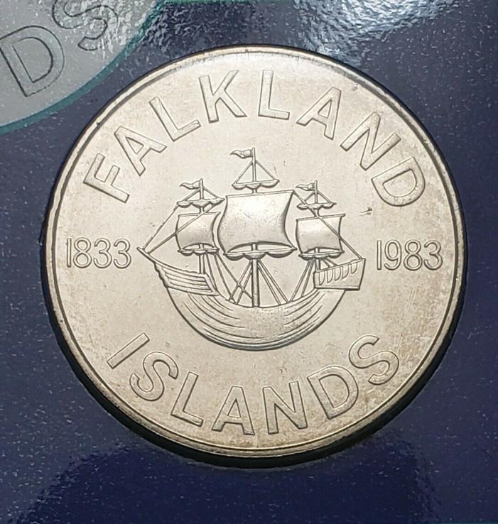 1983 Falkland Islands 150th Anniversary Commemorative Coin
