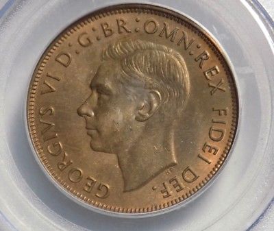 1951 GREAT BRITAIN PENNY UK PCGS MS65BN MS 65 Uncirculated Grade Certified Coin