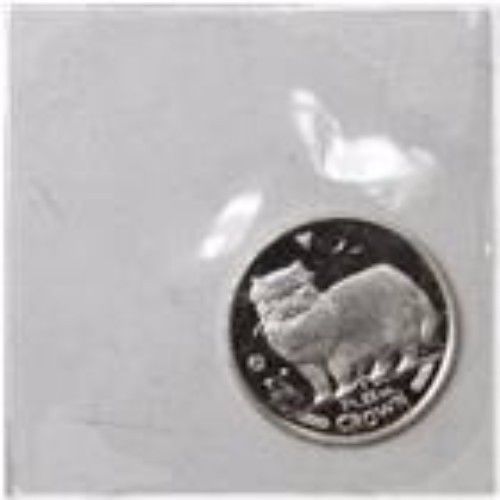 1989 ISLE OF MAN 1/25 Oz Persian CAT Coin 999.9 PLATINUM  Mint Sealed Free Ship