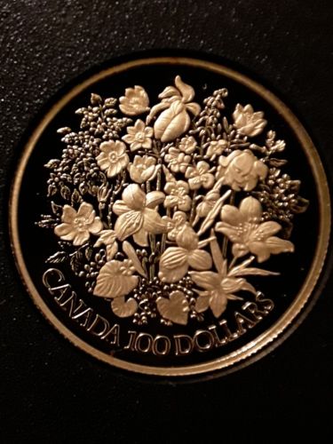 1977 Queen's Silver Jubilee $100 Canada Gold Coin 1/2 oz w/ Case & COA