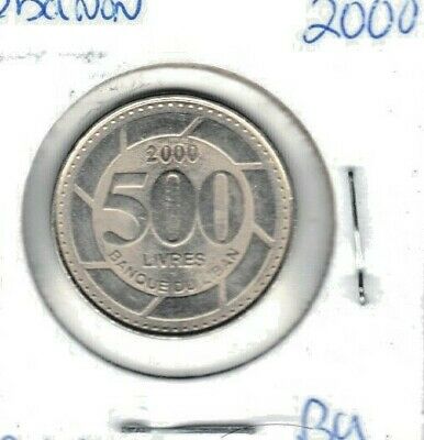 LEBANON 2000 BU 500 LIVRES COIN
