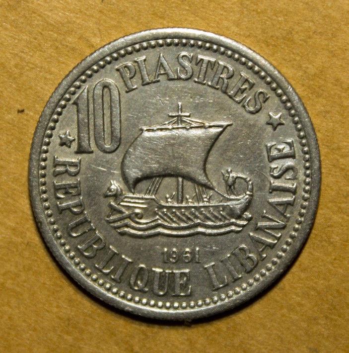 Lebanon 10 Piastres 1961 Uncirculated Coin