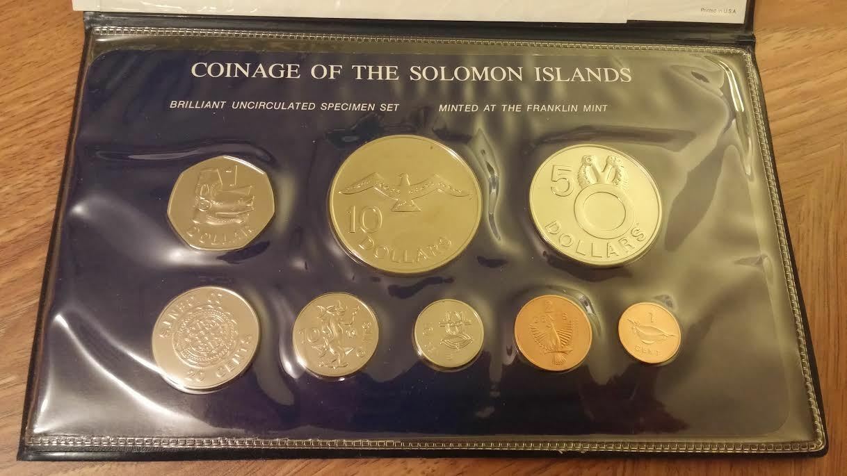 SOLOMON ISLANDS 1979 BU Specimen Set KM MS2 8 coins Br + CuNi FM Issued 677 ONLY