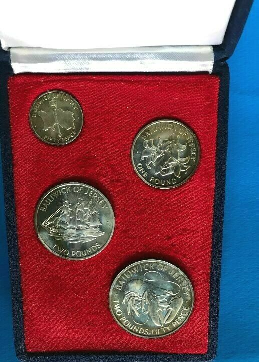 1972 Royal Wedding  Set of 4 Silver Coins Bailiwick of Jersey               m
