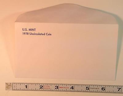 Coin Supplies- 1978 US Unc. Mint Set Envelope New Slight Glue Flaw Free US Ship