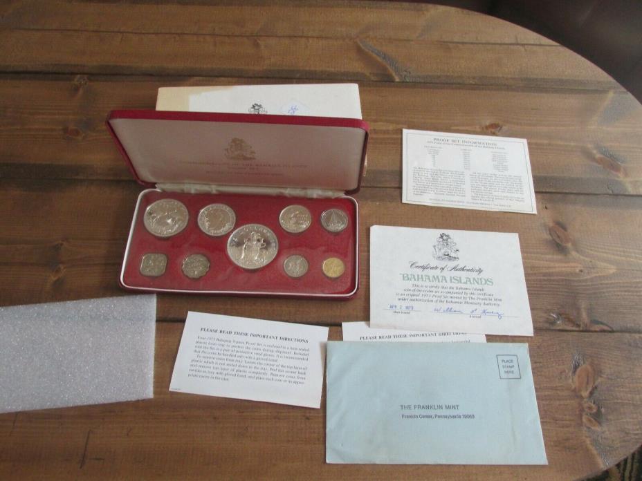 1973 Commonwealth of the Bahama Islands 9 Coin Proof set