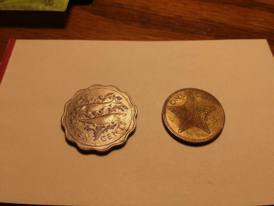 Coins from Bahamas 1980's