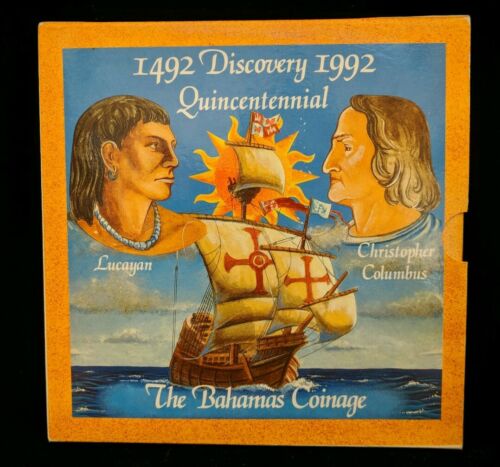 BAHAMAS 1992 BRILLIANT UNCIRCULATED COLUMBUS QUINCENTENNIAL 7 COIN COLLECTION