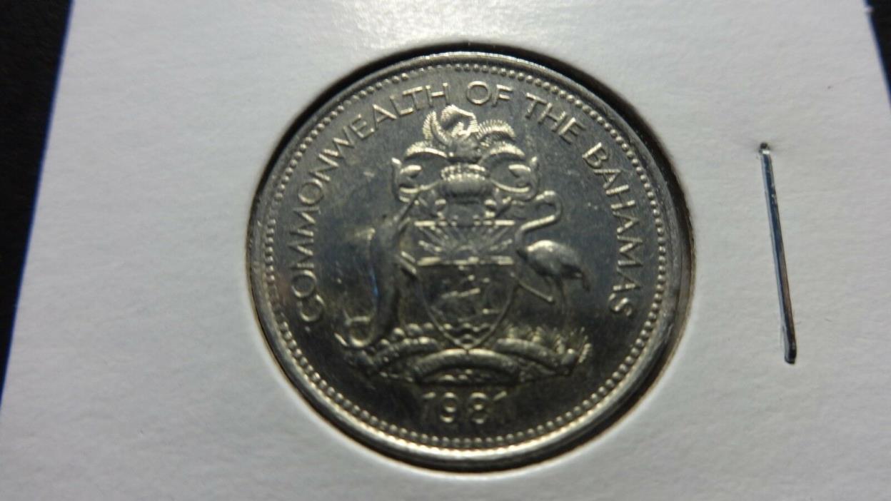 Bahamas  1981  25 cents * Bahamian Sailboat *coin