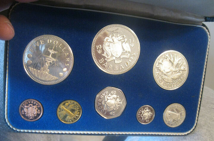 Barbados - 1973 Silver (1.927 oz. ASW) Proof Set - 8 Coins