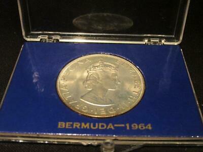 Bermuda 1964 Silver Crown Coin Uncirculated in Plastic Presentation Case