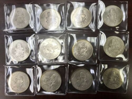 1964 Bermuda One Crown Silver Coins Lot high value 12 BU Coins