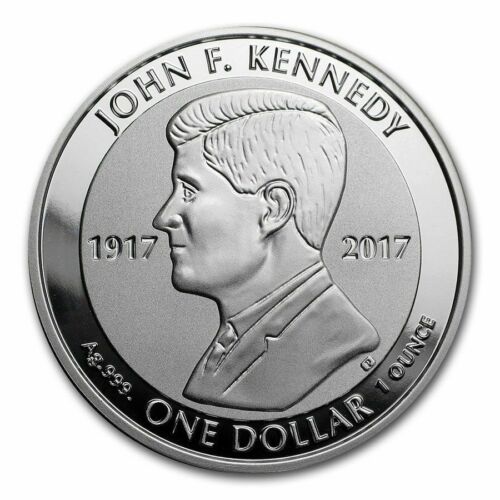 2017 1 oz British Silver Virgin Islands John F. Kennedy Reverse Proof Coin (BU)