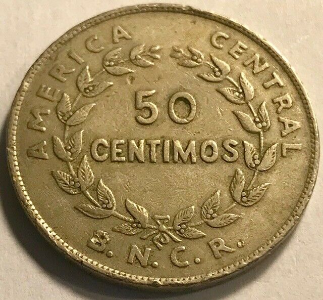COSTA RICA - Central America - 50 Centimos 1937 (L) London - KM-176 - Extra Fine